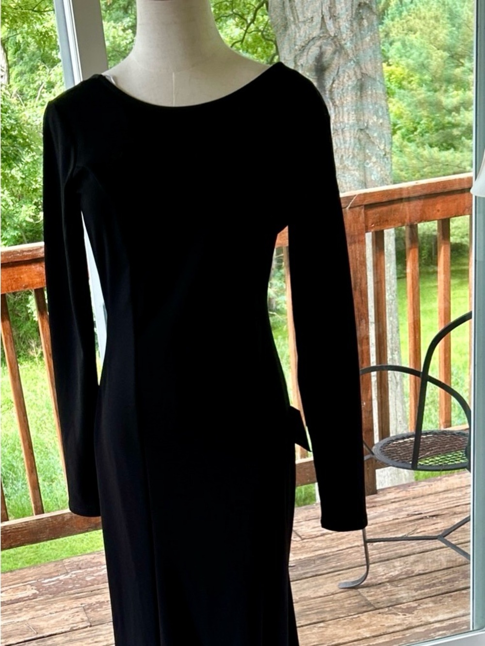 Lulu's Elegant Black Long-Sleeve Maxi Dress Brand New with Tags - Picture 2 of 6